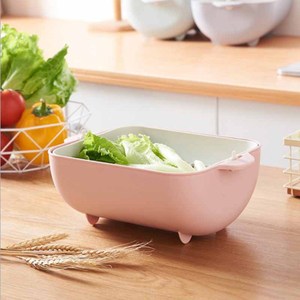 Itchen-cesta de plástico de doble capa para lavado de frutas y verduras, cesta para zurcir, drenaje de agua y arroz - Product Image 3