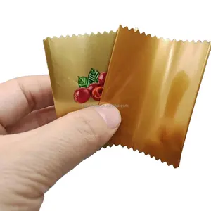 Cute Sweet Chocolate Candy Caramel Heat Seal Transparent Plastic Packaging Bags Individual Nougat Wrapper