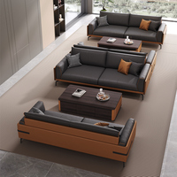 Ensemble Canapé Fauteuil de Bureau Luxe Moderne en Cuir pour Maison, Bureau et Appartement