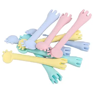 Hot Sale BPA Free Colorful Baby Spoon OEM Soft Silicone Baby Training Spoon
