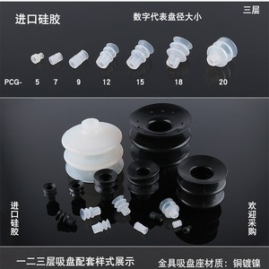 Ventosa Robótica de Alta Potencia con Boquilla de Tres Capas PCG05/07, Accesorios Neumáticos Industriales con Herrajes a Juego - Product Image 2