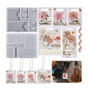 แม่พิมพ์ซิลิโคนรูปห่วงโซ่ห้อยกุญแจดอกไม้<span class=keywords><strong>แบบ</strong></span><span class=keywords><strong>ดึง</strong></span>ได้ง่ายทำจากเรซิ่นกาว<span class=keywords><strong>แบบ</strong></span>หยดแบบ DIY - Product Image 1