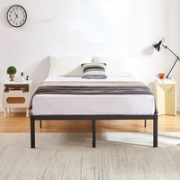 ZHONGYI Plate-forme de cadre de lit double en métal avec cage renforcée réglable Design moderne classique durable pour dortoir de chambre à coucher