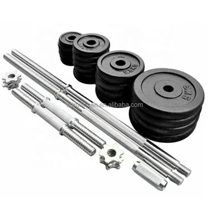 Ensemble d'haltères à peinture noire 50 kg avec étui Ensemble d'haltères en fonte 50 kg Haltères et haltères en fonte - Product Image 6