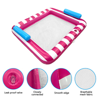 Matelas flottant gonflable en PVC avec oreiller, hamac aquatique portable pour piscine, plage et lac