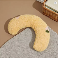 Coussin rond en peluche super doux en forme de lune pour chats et chiens, utilisation en extérieur toute saison