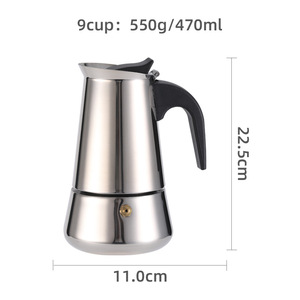 <span class=keywords><strong>Cafetera</strong></span> Moka Clásica Italiana de <span class=keywords><strong>Acero</strong></span> <span class=keywords><strong>Inoxidable</strong></span>, <span class=keywords><strong>Cafetera</strong></span> Eléctrica Portátil con Capacidad de 450 ml, Opciones de <span class=keywords><strong>3</strong></span>/6/9/12 <span class=keywords><strong>Tazas</strong></span> - Product Image 6