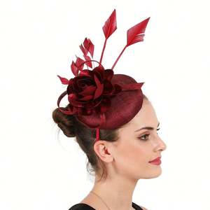Chapeaux fascinateurs en toile de jute à quatre couches pour mariée, vente en gros, très demandés, pour dames, banquet, coiffure, fête du thé, chapeau tendance - Product Image 5