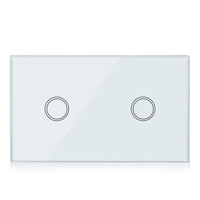 Interrupteur intelligent Wi-Fi tactile universel personnalisable à panneau en verre trempé, norme US/AU, à bouton unique, sans danger. Courant 10A 240V