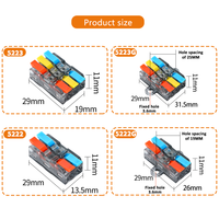 Connecteur rapide à ressort pour câble, 32A/450V, bornier électrique compact à connexion rapide avec voyant LED