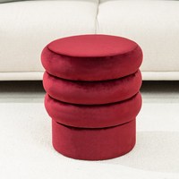 Bailey luxe rembourré tufté rond velours tabouret repose-pieds repose-pieds pouf pour salon