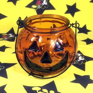 Đế nến tealight hình bí ngô màu nâu có tay cầm, có thể tái sử dụng, trang trí nhà cửa Halloween - Product Image 4