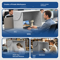 Cloison acoustique pliable pour bureau |   Écran de séparation insonorisant pour bureau, bureau à domicile et espace de travail ouvert