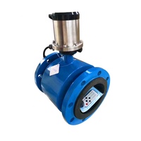 Convertidor de flujo electromagnético a batería Precio líquido Medidor de flujo magnético alimentado por batería