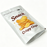 Sachet Doypack alimentaire anti-humidité en BOPP, VMPET, PE avec encoche de déchirement et fermeture zip personnalisée pour snacks frits et chips