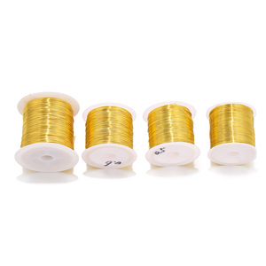 18K Gold Plated <b>Copper</b> Wire Round 0.6mm For <b>Bracelet</b> Making Non Oxidizing High Color Retention Shaping Wire - Product Image 5