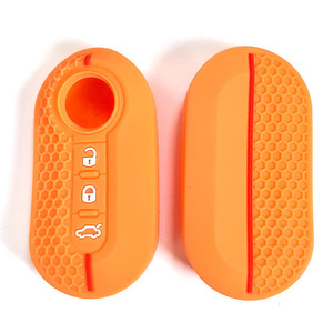 Housse en silicone pour clé à 3 boutons, clé télécommande intelligente, étui de protection pour <span class=keywords><strong>Fiat</strong></span> 500 <span class=keywords><strong>Panda</strong></span> Ducato Lancia - Product Image 2