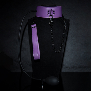 Bdsm Bondage Collar y cadena Restricciones Traje Fetiche Juego para adultos Castigar SM Slave Collares inflables - Product Image 1