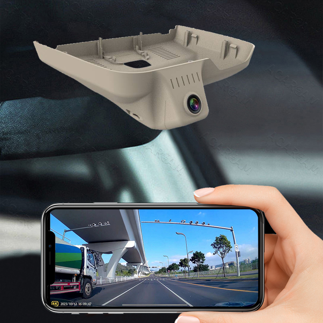 ACAR HD 4K Front and Rear Dual Camera with WIFI GPS & App Control Support 64g SD Card 24H Parking Monitor Dash Cam for BYD QIN