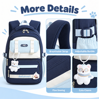Sac à dos scolaire ergonomique réglable pour enfants, en tissu Oxford léger et imperméable, vente en gros d'usine