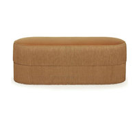 Tabouret à chaussures en daim de luxe avec bout de lit jaune pouf Vietnam longue brosse lingot gland frange banc moelleux pour Hall
