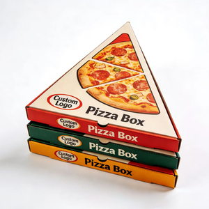 Caja de <span class=keywords><strong>Pizza</strong></span> Biodegradable Personalizada, Caja de Cartón Corrugado para Crepas y Conos de Waffle, Caja de Papel para <span class=keywords><strong>Pizza</strong></span> para Llevar, Caja Triangular para <span class=keywords><strong>Pizza</strong></span> - Product Image 1