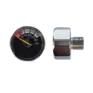 कारखाने की प्रत्यक्ष बिक्री 23 मिमी g1/8 0 250 बार हेक्सागोन मिनी एयर सर्पिल ट्यूब दबाव गेज पेंटबॉल और पीपी के लिए - Product Image 1