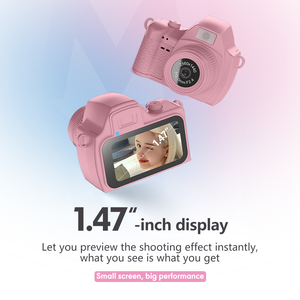 Mini cámara portátil retro, linda, con llavero, cámara digital mini, 1080P 2K, cámara para vlogs, regalo promocional, cámara para niños. - Product Image 3