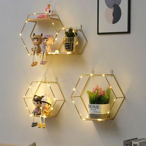 New Punch-free Wall Iron Decorative Flower Stand Flower Pot Decoration Storage Rack Suitable for Bedroom Living Room <b>Shelf</b> - Product Image 3