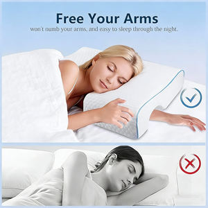 Oreiller ergonomique personnalisé pour couples en mousse à mémoire de forme avec tunnel pour le bras, fournisseur OEM ODM avec support d'emballage et de logo - Product Image 3