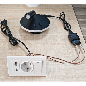 118 Type German Standard Wall <b>USB</b> <b>Socket</b> <b>with</b> Charging Stand for Concealed Installation European 16A - Product Image 3