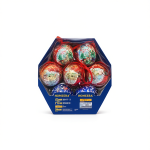 Homeera Christmas Ornament Ball 5097-3 Glitter Decorative Tree Ornaments for Holiday Decoration - Product Image 1