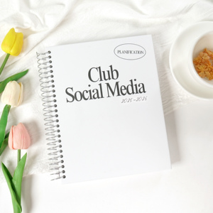 Relié Spiral Affirmation Club Social Media Planner Carnet Parfait Journal Manifeste Manifestation Planification Semaine Journaux - Product Image 3