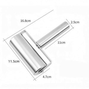 Stainless Steel Silver Eco-friendly Non-stick Stocked <b>Rolling</b> <b>Pin</b> Dough Pastry Roller Kitchen Baking Tools Customizable - Product Image 4