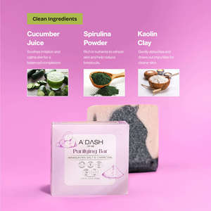 Savon Purifiant au Sel de l'Himalaya et Charbon Actif – Nettoyage Profond, Détoxifiant, Contrôle du Sébum, Éclaircissant pour la Peau - Product Image 3