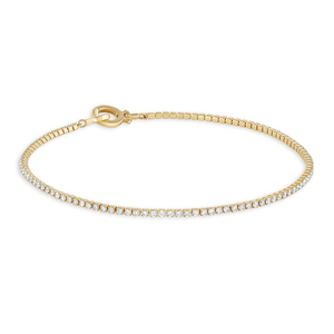 Gemnel fashion jewelry <span class=keywords><strong>bracciale</strong></span> cz a catena <span class=keywords><strong>sottile</strong></span> da tennis in argento placcato <span class=keywords><strong>oro</strong></span> 18 carati 925 - Product Image 4