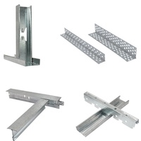 Profilés et rails en acier galvanisé 38mm 50mm 60mm pour systèmes de plafonds suspendus et ossatures de cloisons intérieures