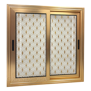 <span class=keywords><strong>Fenêtre</strong></span> coulissante horizontale française en alliage d'aluminium étanche avec double vitrage trempé et antivol pour cuisine et balcon - Product Image 4