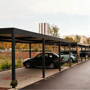 Özelleştirilmiş dayanıklı yüksek kaliteli motorlu alüminyum toz kaplı <span class=keywords><strong>Carport</strong></span> UV kaplı Modern açık Pergola tek/2-araba garaj - Product Image 3