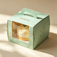 Boîte à gâteau d'anniversaire personnalisée avec fenêtre en plastique, vente en gros, emballage alimentaire de qualité supérieure pour desserts et gâteaux de fête