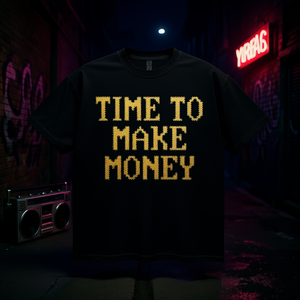T-shirt con grafica Time To Make Money, oversize, streetwear, Y2k, divertente, regalo di Natale - Product Image 3