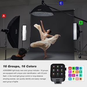 Tốt nhất phòng thu đèn flash anh Godox ad600bmii AD600 bm II 600W HSS 1/8000S xách tay phòng thu đèn flash ánh sáng Bowens núi carryng đèn Túi - Product Image 4