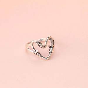 เครื่องประดับชุบเงิน Chris April สตรี925คลาสสิ<span class=keywords><strong>ก</strong></span>แหวนเงิน<span class=keywords><strong>น</strong></span>อตรูปหัวใจ - Product Image 4