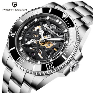 นาฬิกาข้อมือผู้ชาย Pagani Design ระบบจักรกลอัตโนมัติ โครงสร้างเปลือย ตัวเรือนสแตนเลส หน้าปัดกระจก กันน้ำลึก 100 เมตร รุ่น PD-1659 - Product Image 1