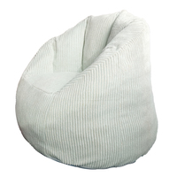 Fauteuil pouf moderne en forme de citrouille, accepte la personnalisation, haute qualité, rétro, en velours côtelé blanc, canapé paresseux contracté, canapé en mousse, sac de canapé