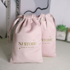 Wholesale Luxury Custom Logo Packing Jewelry Storage Gift <b>Makeup</b> Cosmetic Velvet Pouch Dust <b>Drawstring</b> <b>Bag</b> - Product Image 6