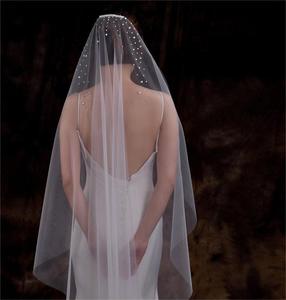 2023 approvisionnement d'usine de haute qualité Long <span class=keywords><strong>court</strong></span> voile cristal mariage voile de <span class=keywords><strong>mariée</strong></span> accessoires de mariage - Product Image 6