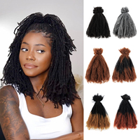 Cheveux à tresser au crochet 4C Afro Kinky de 24 pouces, mélange de cheveux humains 50g, vente en gros Anna Factory, cheveux en vrac mélangés, 6 couleurs disponibles