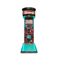 Máquina de Boxeo Comercial, Operada con Monedas, con Pantalla LED de Puntuación, Personalizable, de Metal y Plástico, para Parques de Diversiones, en Inglés