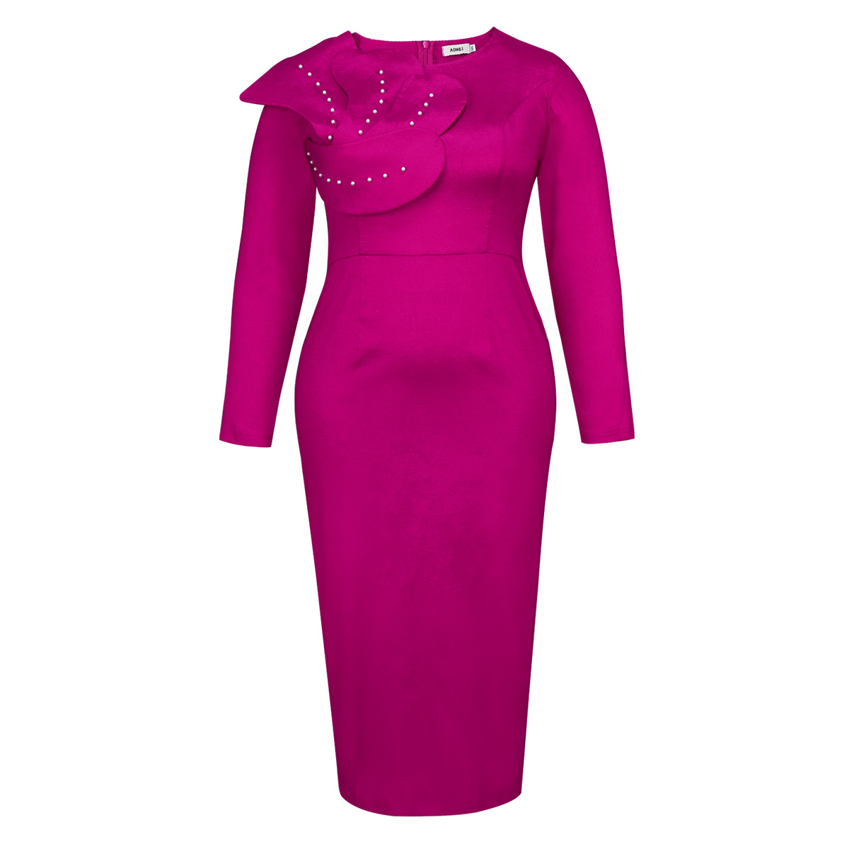 Elegant Beaded Bodycon Evening Gown For Women O-neck, Long Sleeves, Plus Size Odm| Min Order 2 ct Elegant Beaded Bodycon Evening Gown For Women O-neck, Long Sleeves, Plus Size Odm| Min Order 2 ct